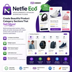 Netfie Eco - Beautiful Category Product Sections for WooCommerce
