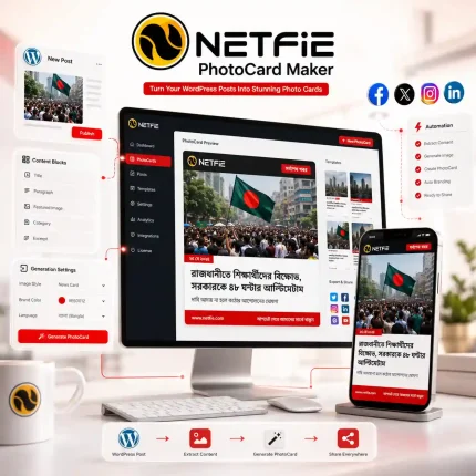 NetFie PhotoCard Maker – Post to Photo Card WordPress Plugin