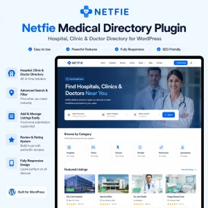 Netfie Medical Directory Plugin – Hospital, Clinic & Doctor Directory for WordPress